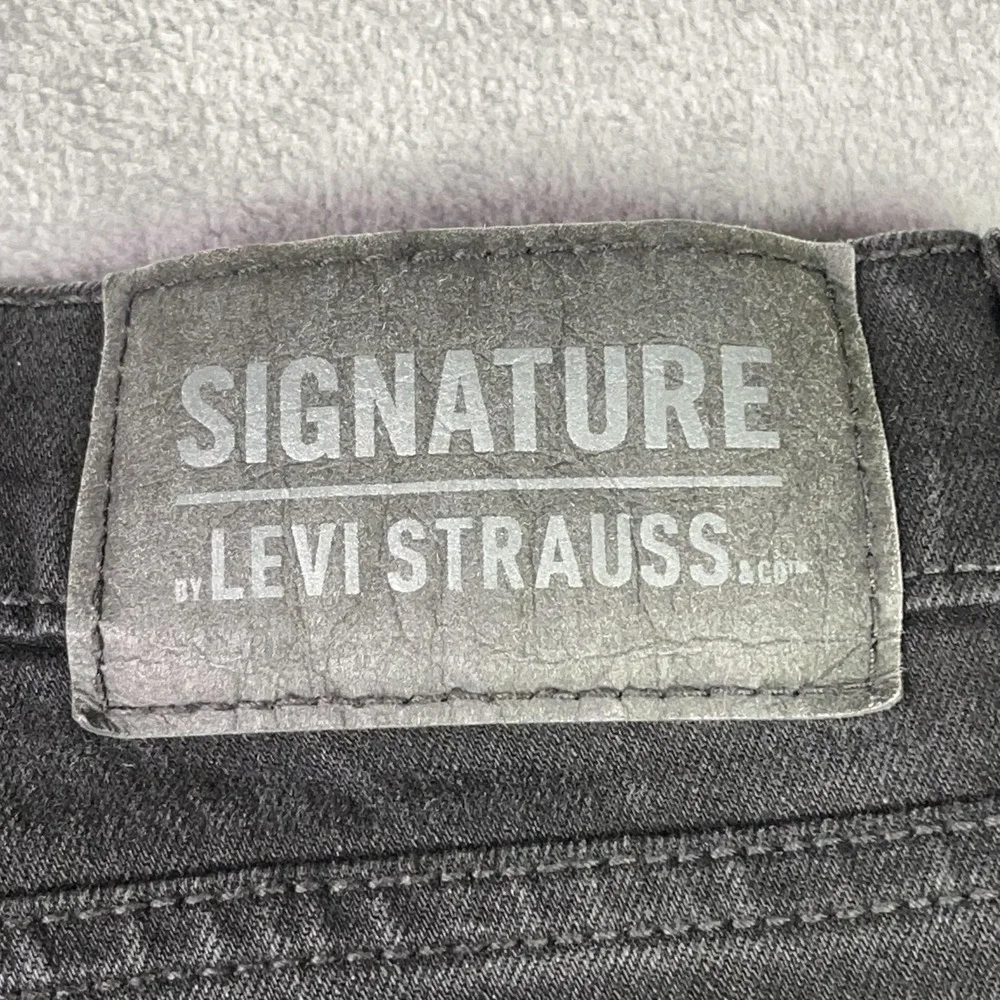 Signature By Levi Strauss Slim Fit Jeans Mens 34x32 (Measures 33x30) Black